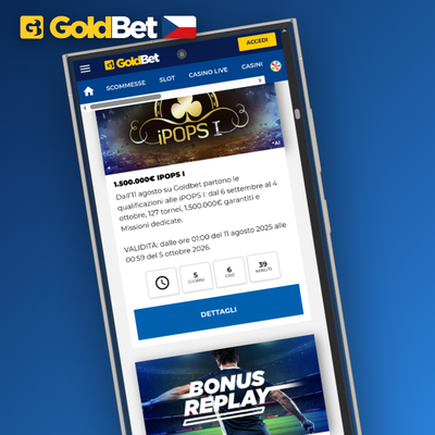Goldbet Casino promo akce navyšuje výhru z akumulátorového tiketu podle počtu zápasů