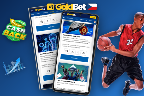 Goldbet Casino bonus rozložený do čtyř vkladů s rostoucím bonusem a free spiny