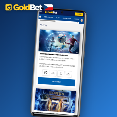 Goldbet Casino bonus za registraci v podobě volné sázky pro nové hráče