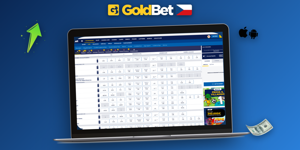 Goldbet Casino desktop s ikonami Windows a macOS a přehledem systémových požadavků