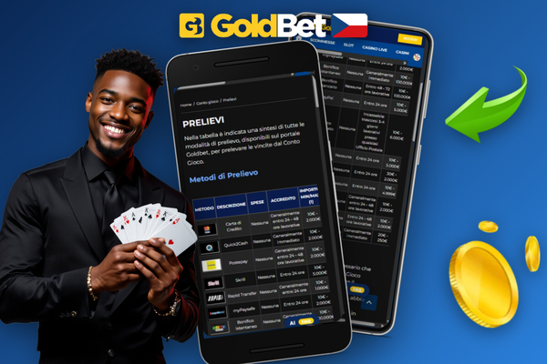 Ověření totožnosti v Goldbet Casino — smartphone s občanským průkazem a zelenou fajfkou