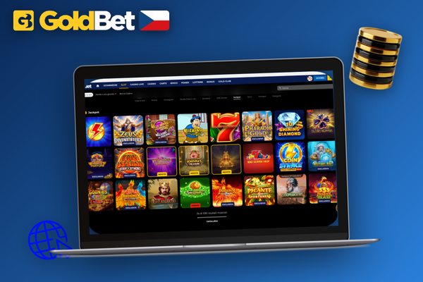 Synchronizace účtu Goldbet Casino mezi notebookem a mobilem chráněná ikonou štítu
