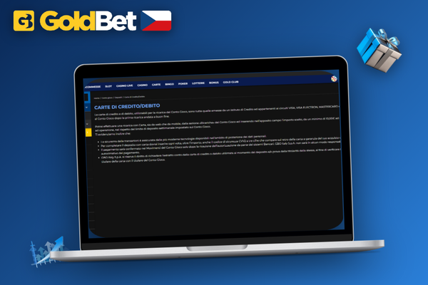 Šifrované zpracování každého vkladu v Goldbet Casino s ochranou platebního poskytovatele