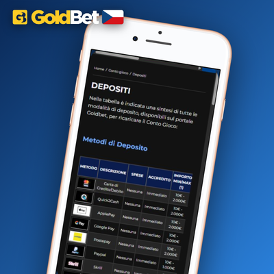 Vklad přes Apple Pay a Google Pay v Goldbet Casino jedním dotykem